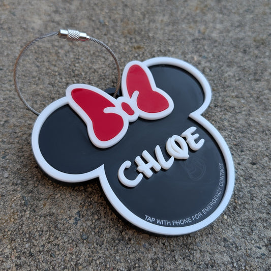 Minnie Emergency Contact Bag Tag